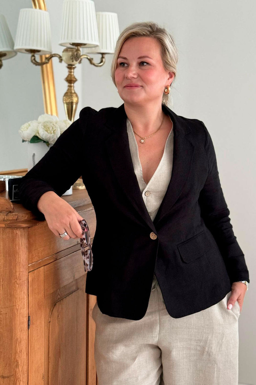 Bypias Linen Blazer