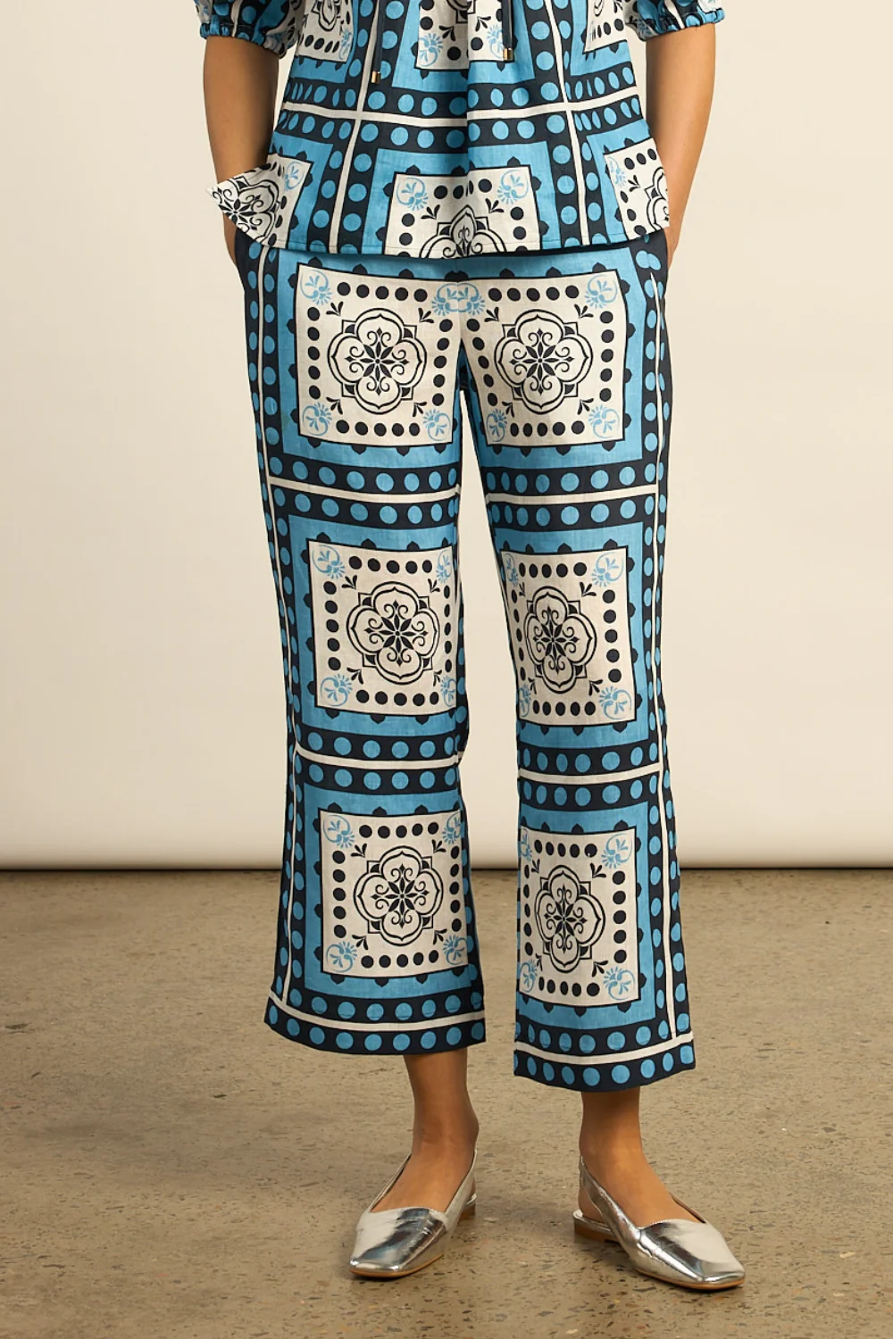 Tide Pant in Bay Scarf