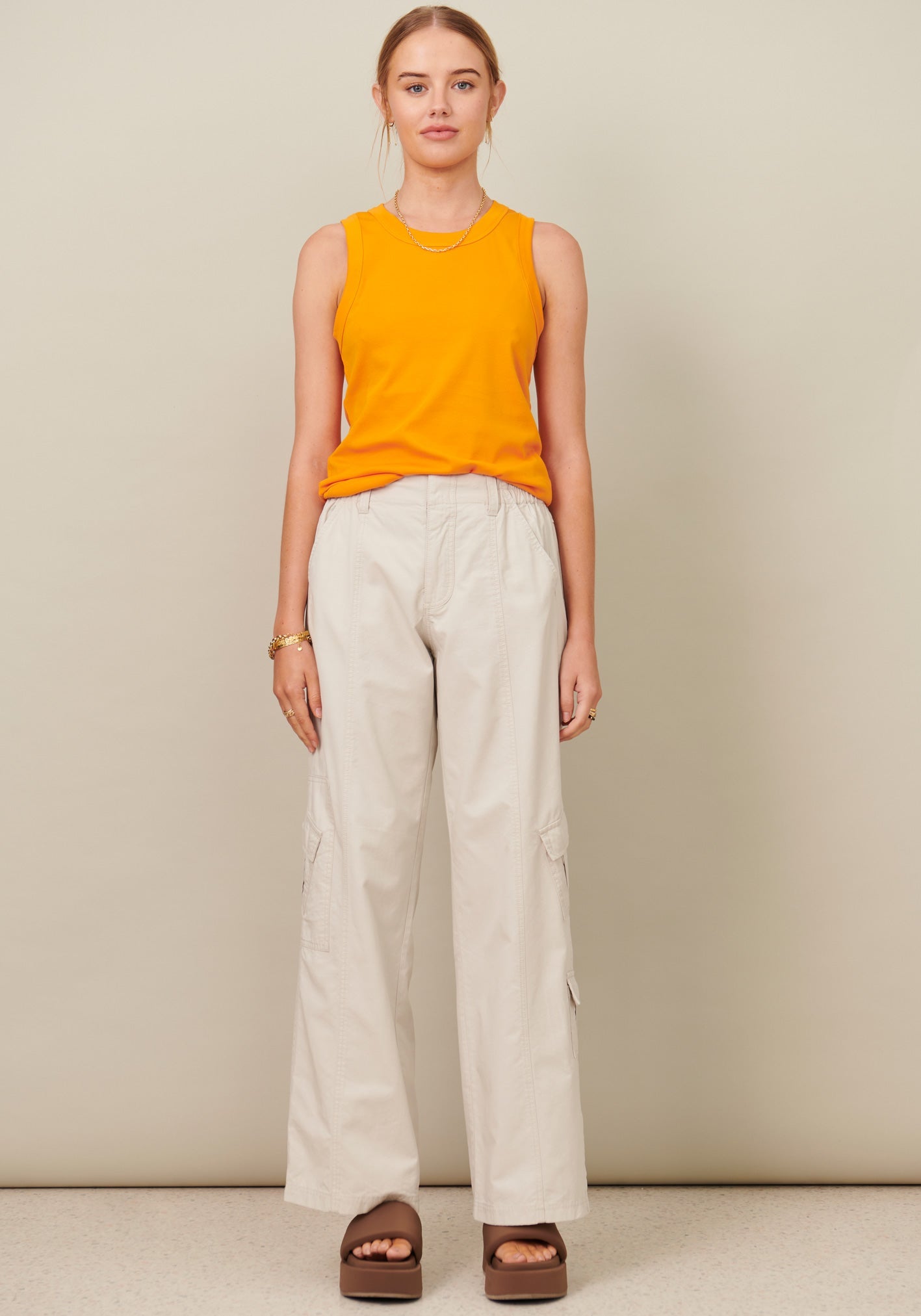 Avena Cargo Pant in Silver