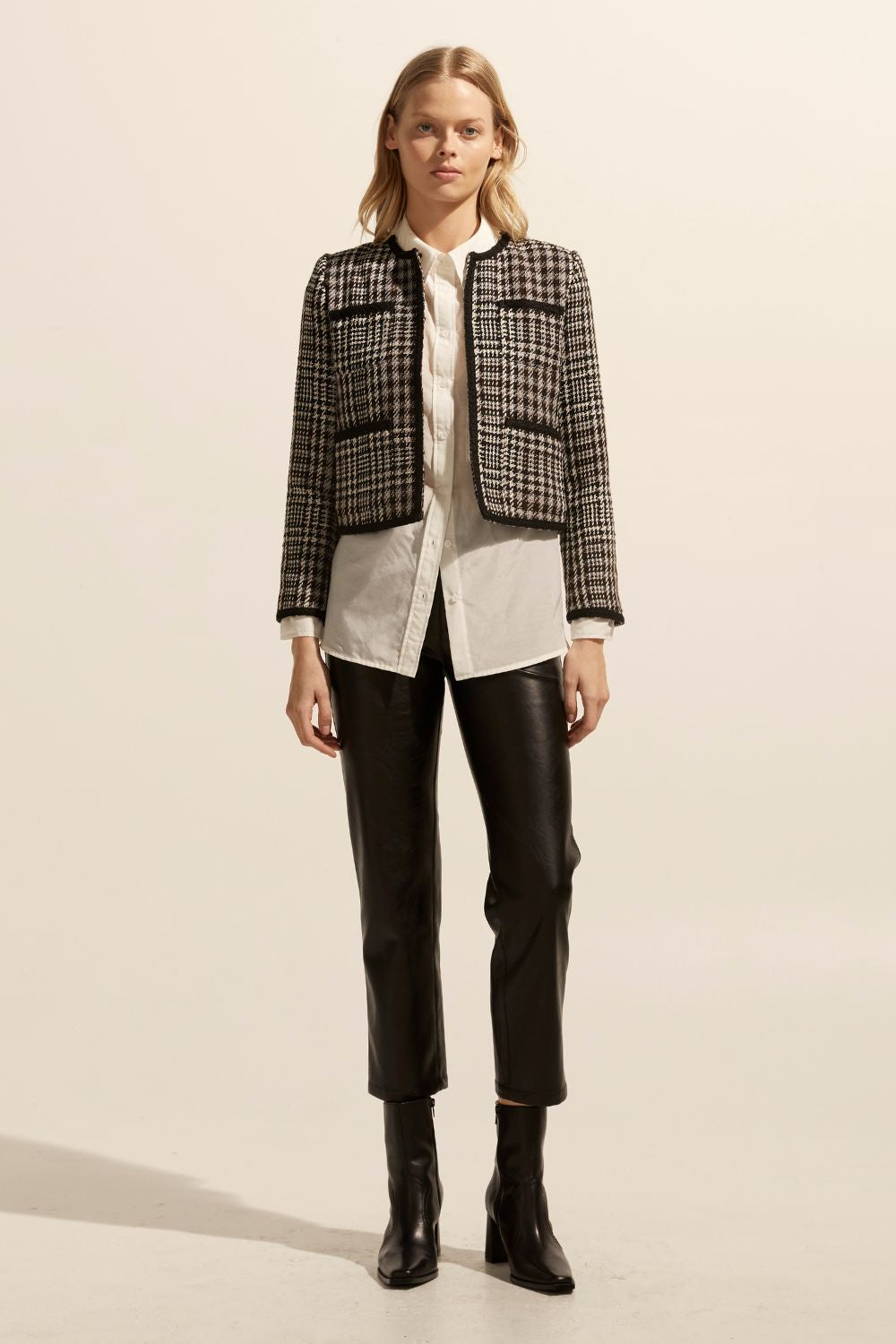 Patron Jacket in Check Boucle