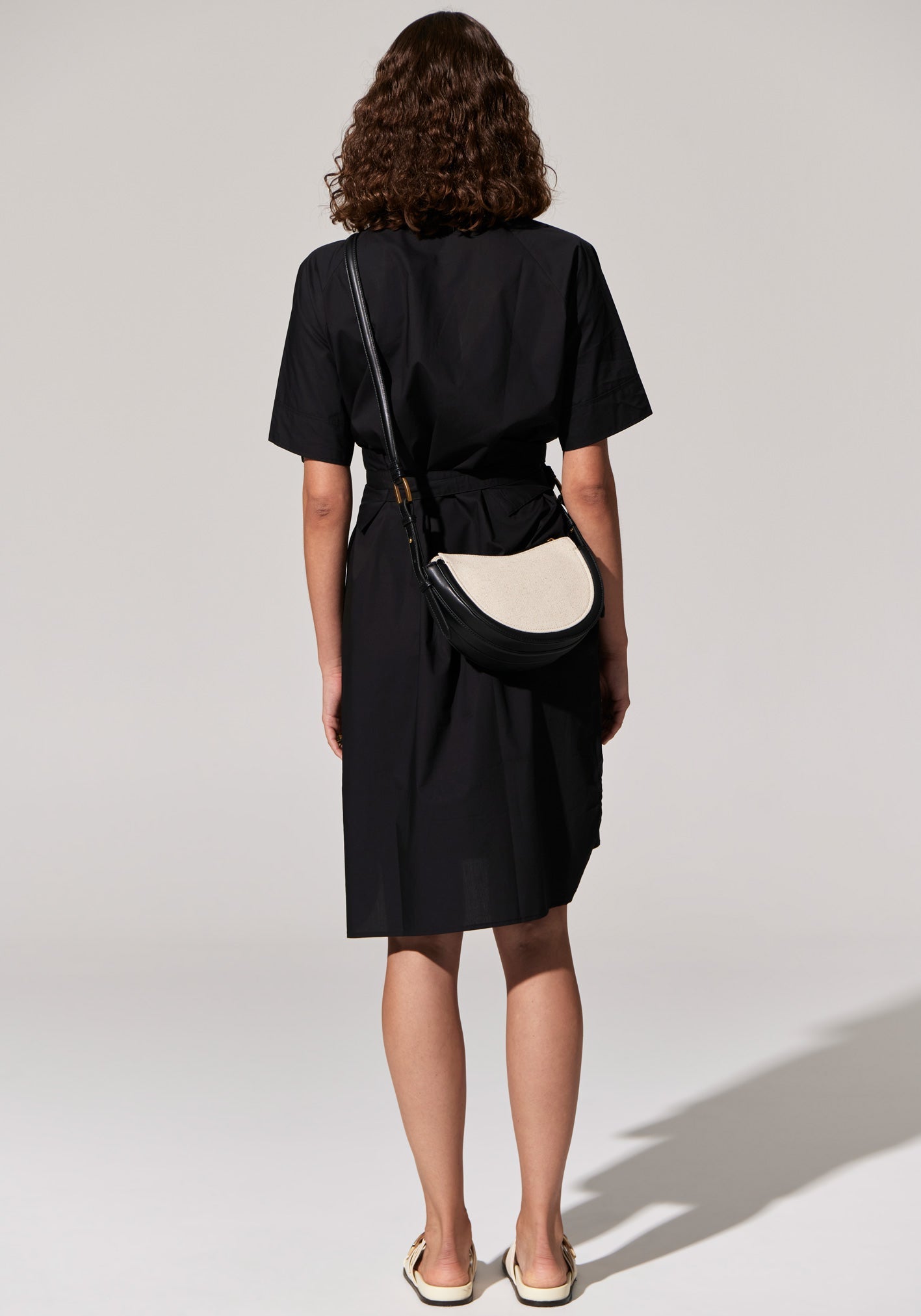 Toya Shirt Dress in Black