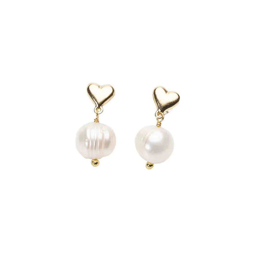 Listen to your Heart Pearl Earrings
