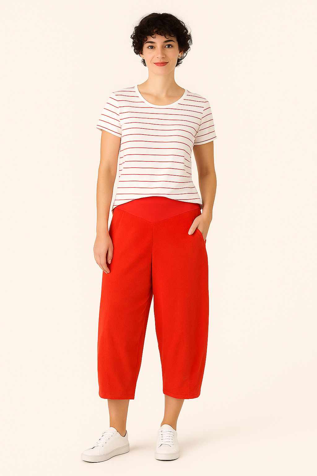 Roma Pant in Red