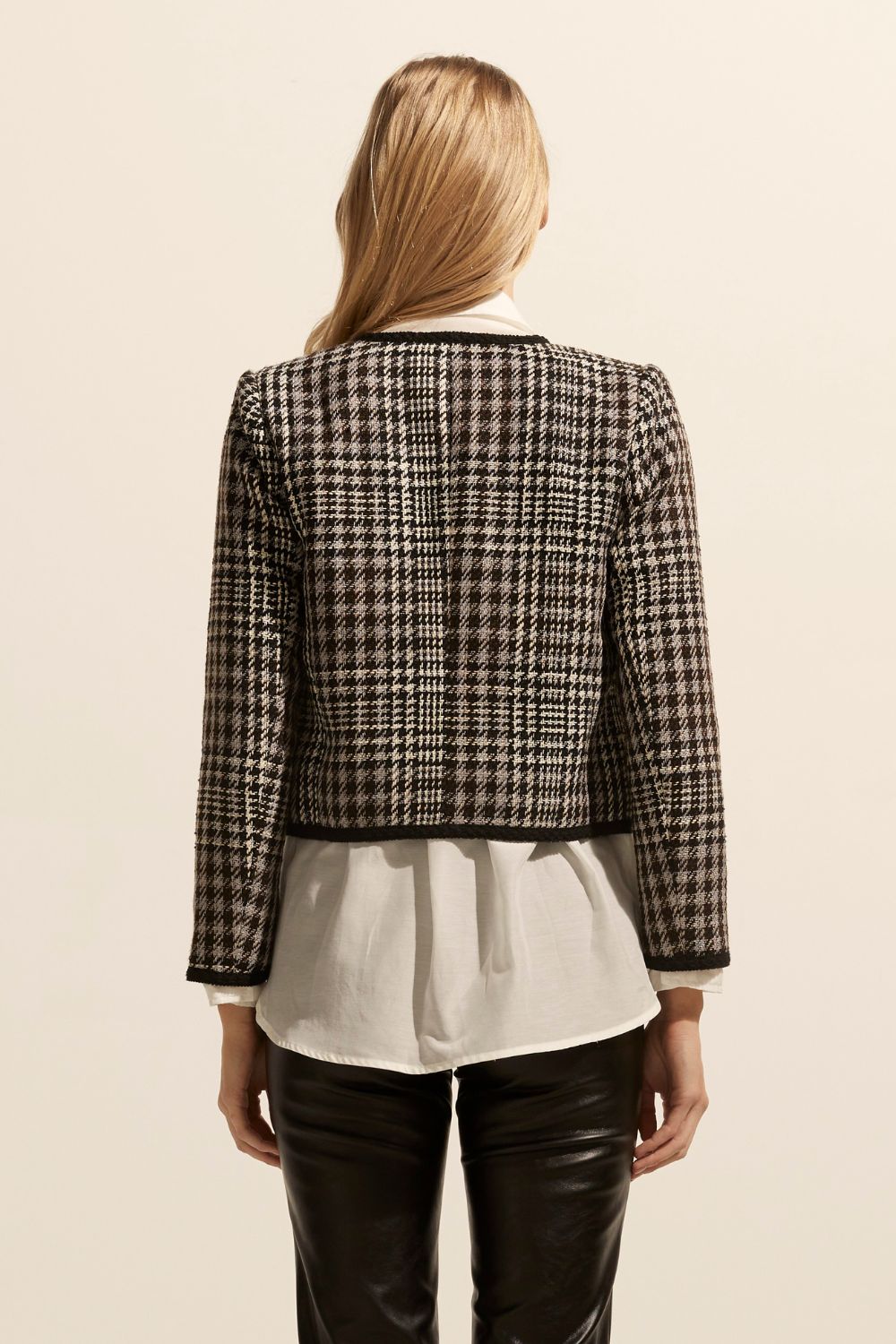 Patron Jacket in Check Boucle