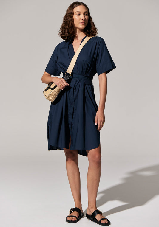 Toya Shirt Dress in Teal