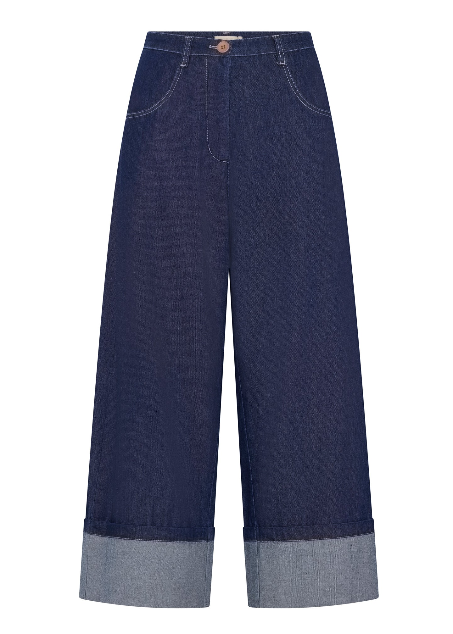 Doyle Cuffed Denim Pant Indigo