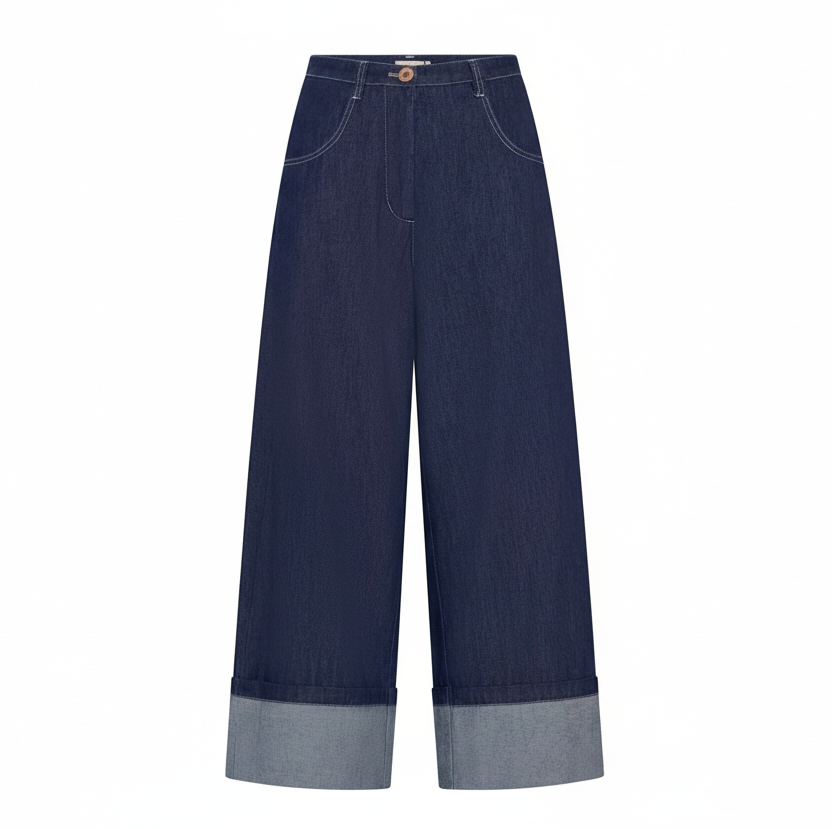 Doyle Cuffed Denim Pant Indigo