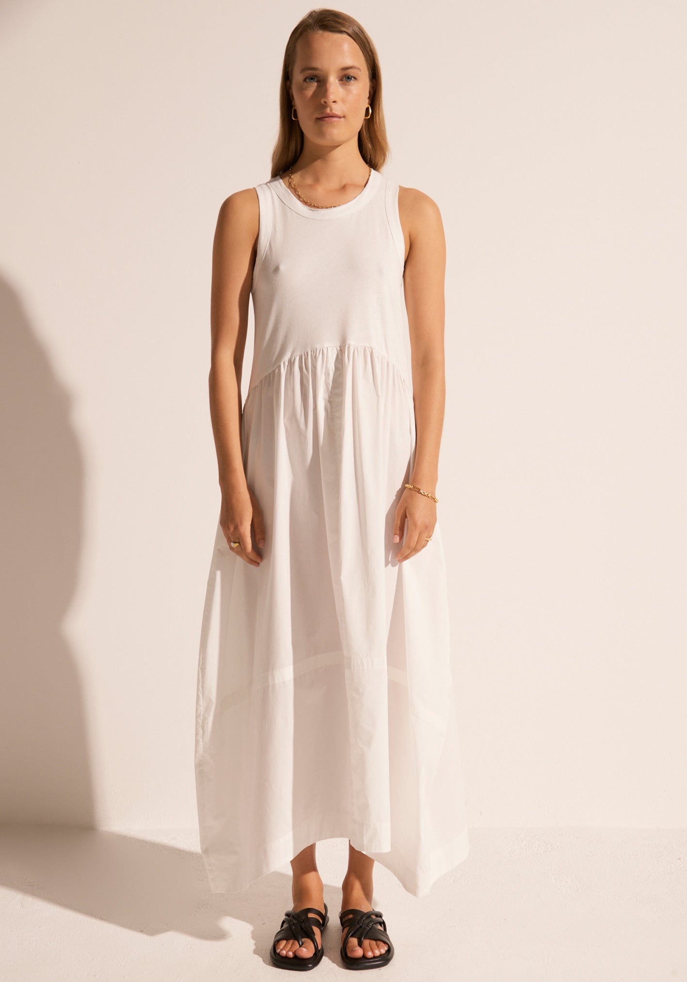 Toya Tank Dress in White