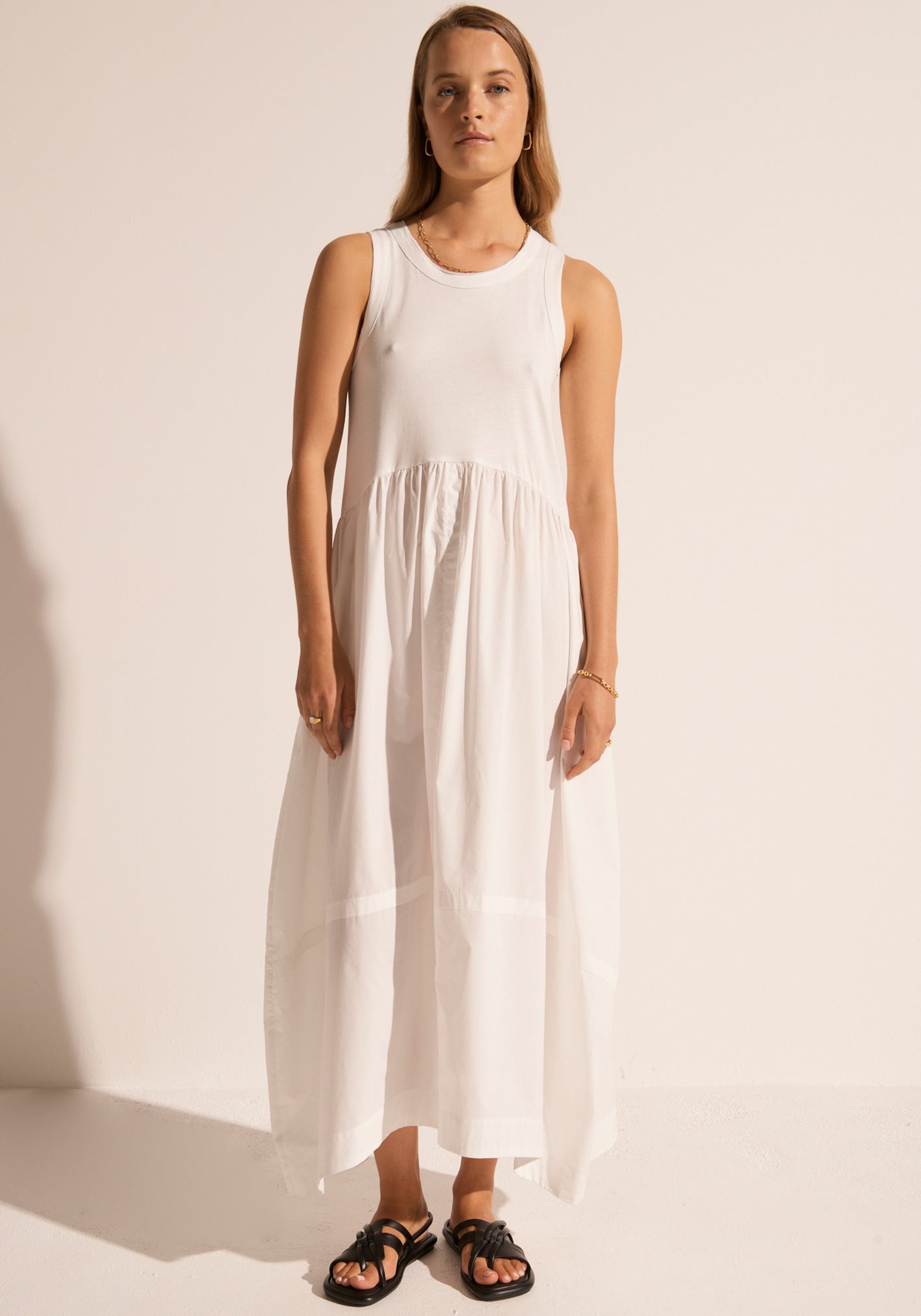 Toya Tank Dress in White