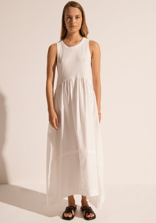 Toya Tank Dress in White
