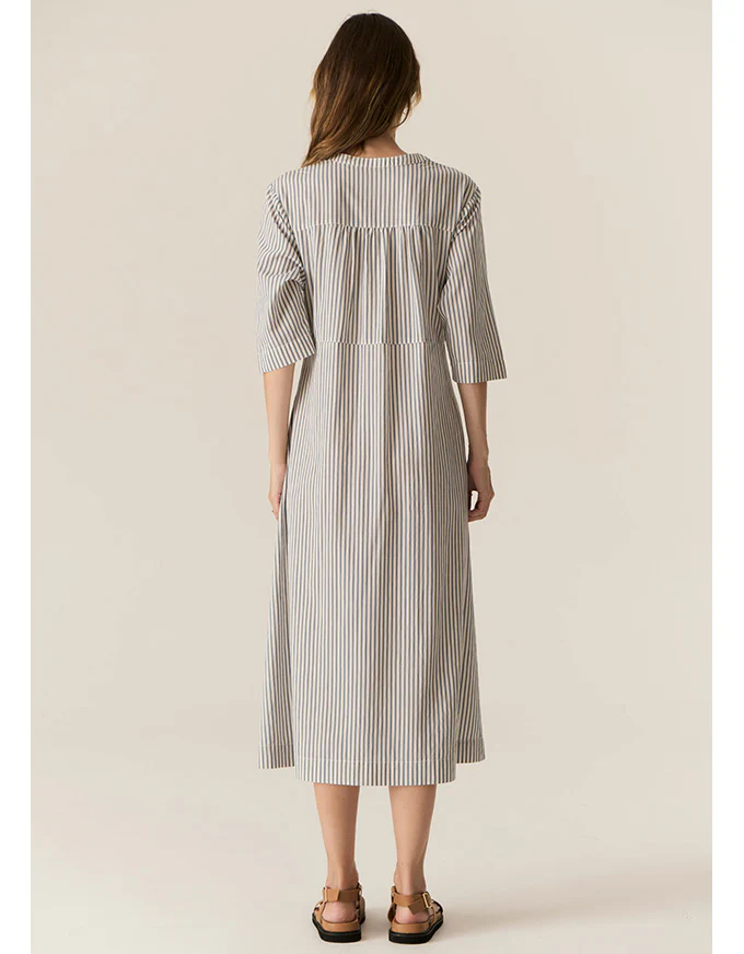 Vera Shirt Dress in Blue Stripe
