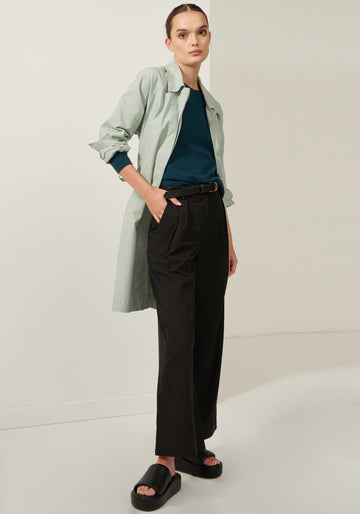 Focus Trench Coat in Mist
