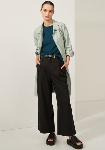 Focus Trench Coat in Mist