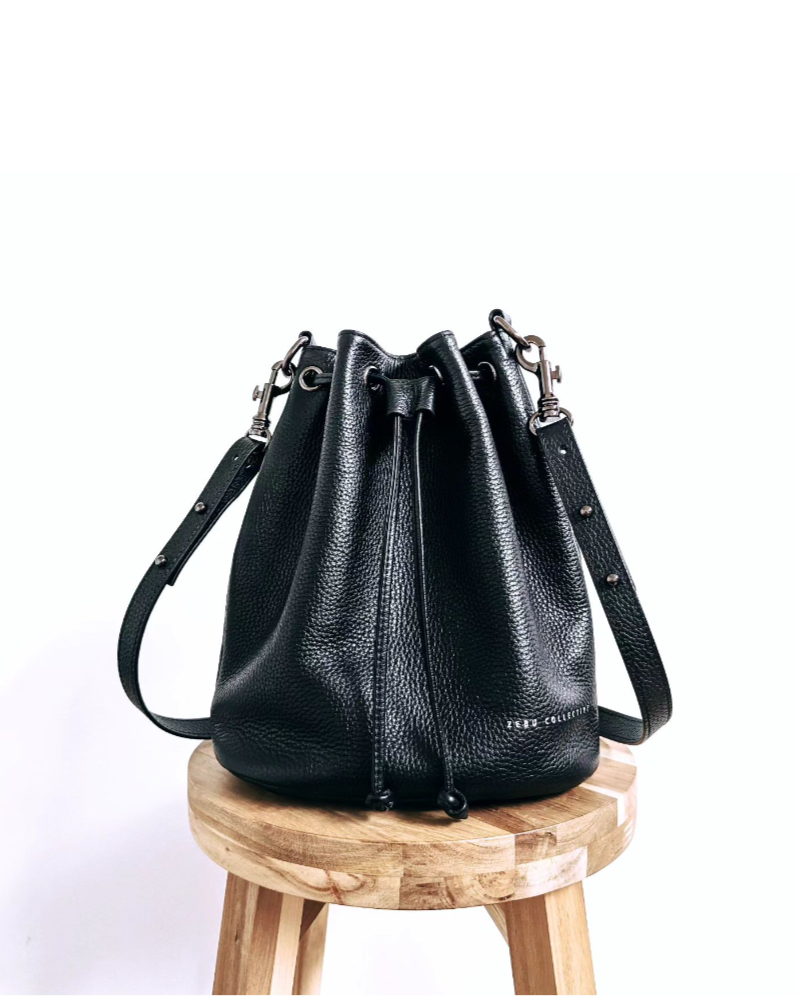 ZEN Black Leather Handbag