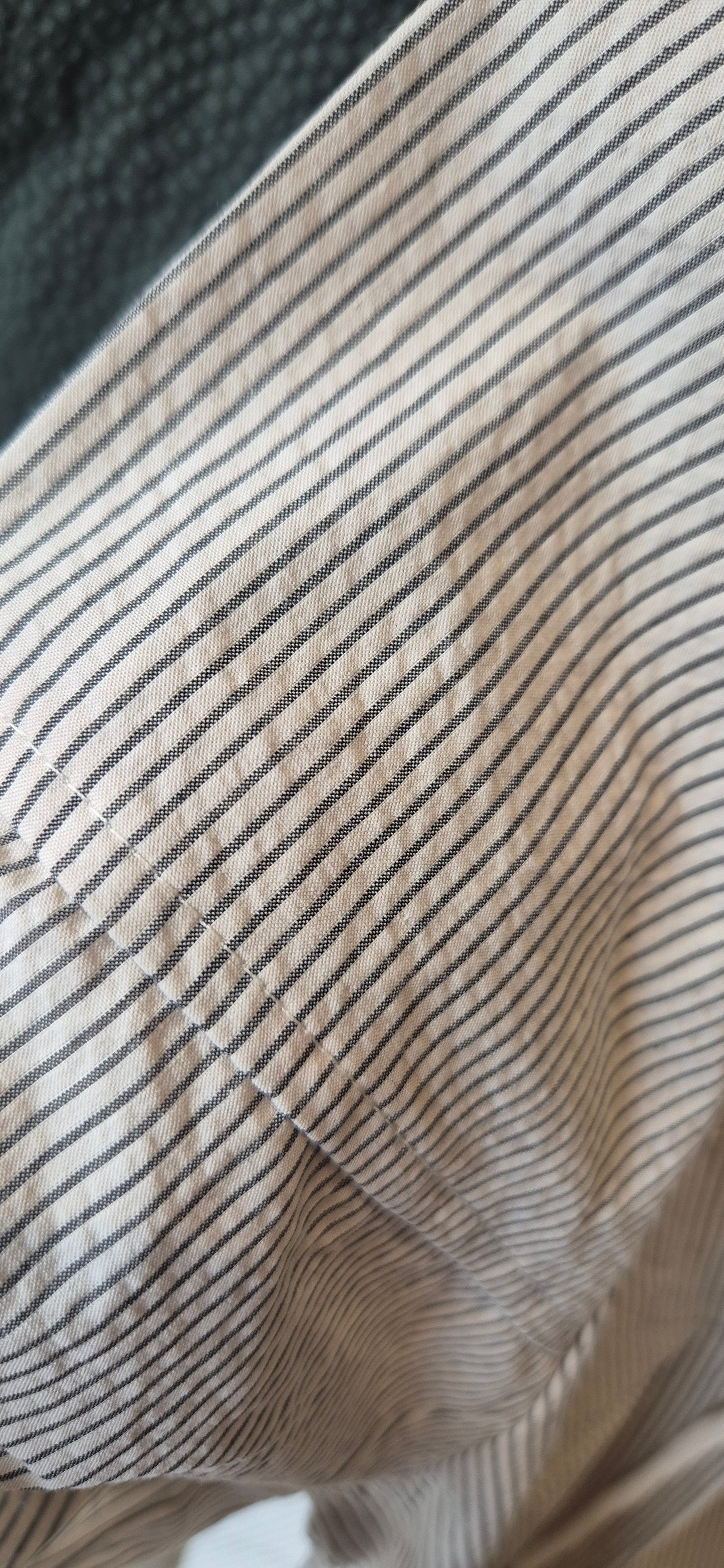 Seersucker Tie Top in Natural Stripe