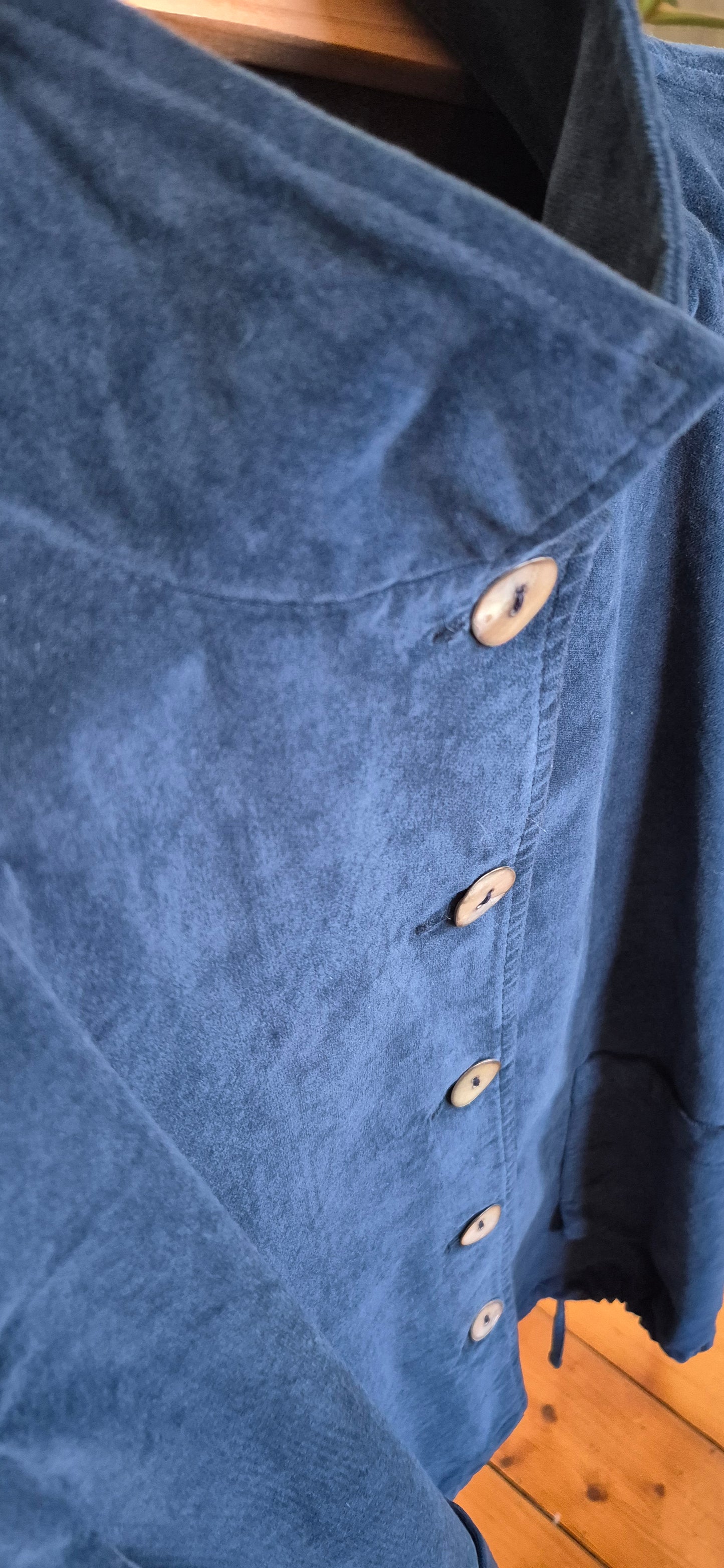 Velveteen Parker in Petrol Blue