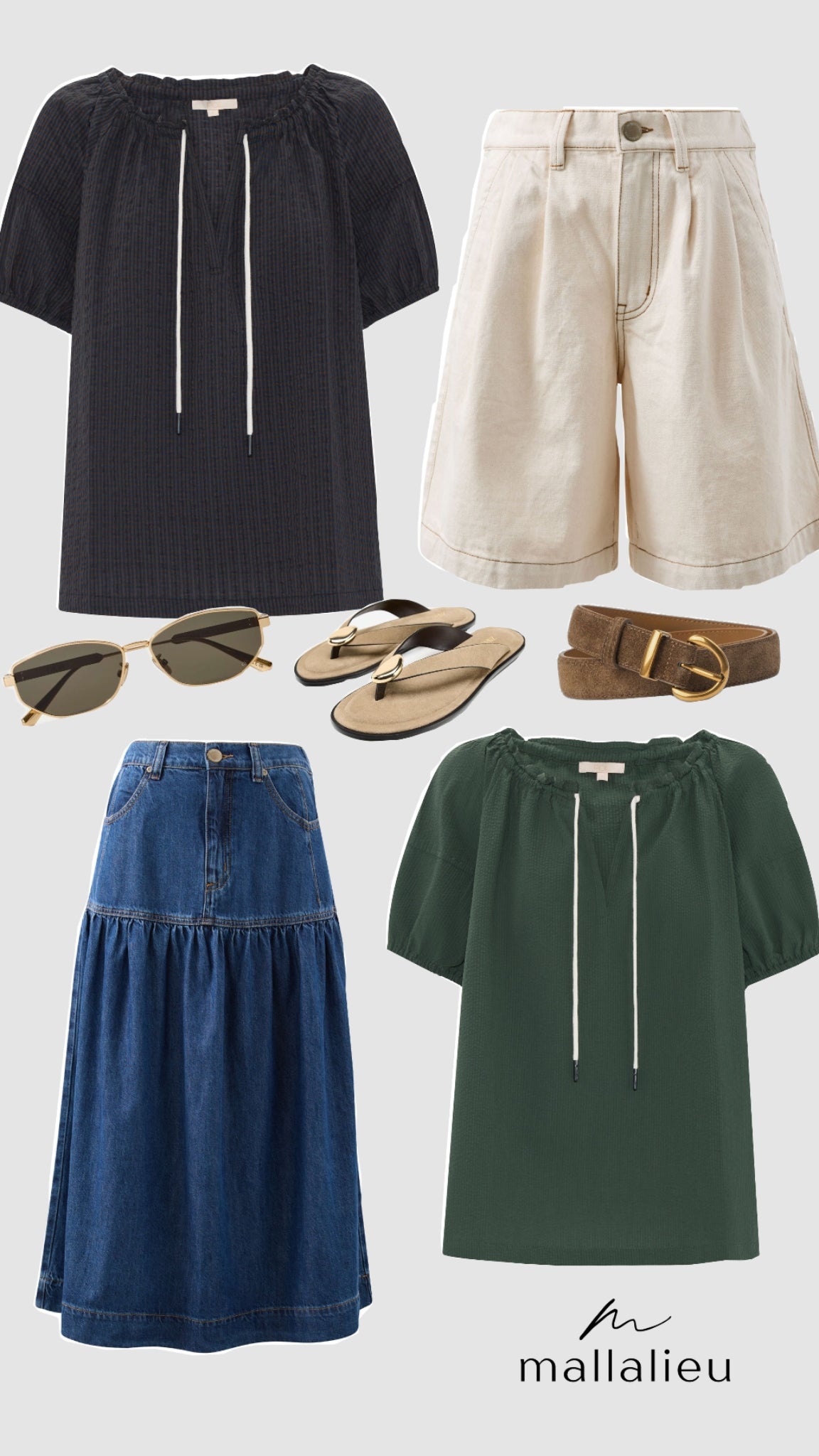 Seersucker Tie Top in Choc Ink