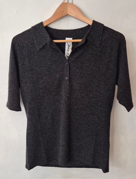 Cashmere Knit Polo Top