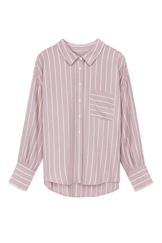Mauve Stripe Oversized Shirt