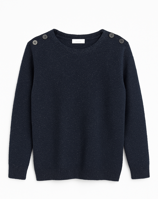 Navy Speckled Knit Jumper