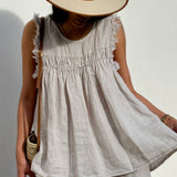 Chantel Linen Top