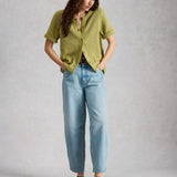 Aubrey Barrel Leg Jean in Light Denim