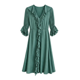 Rose Dress in Emerald