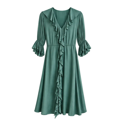 Rose Dress in Emerald