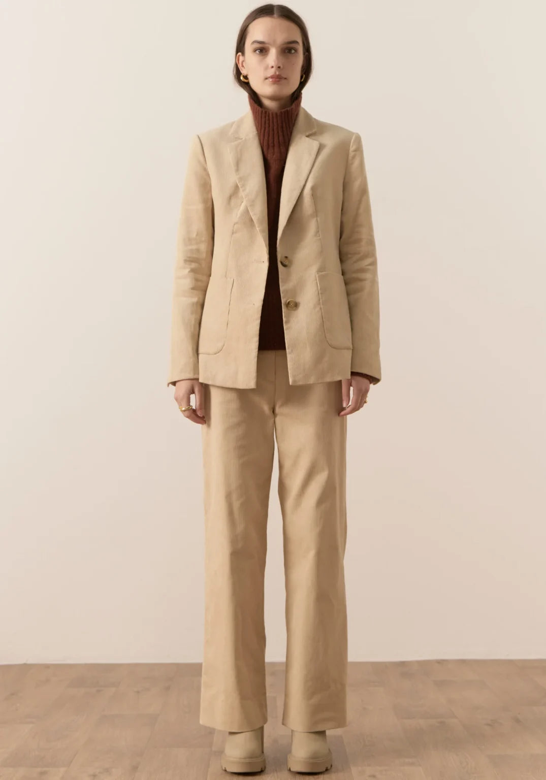 Thomas Corduroy Jacket in Ecru