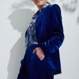 Surrey Velvet Jacket in Royal