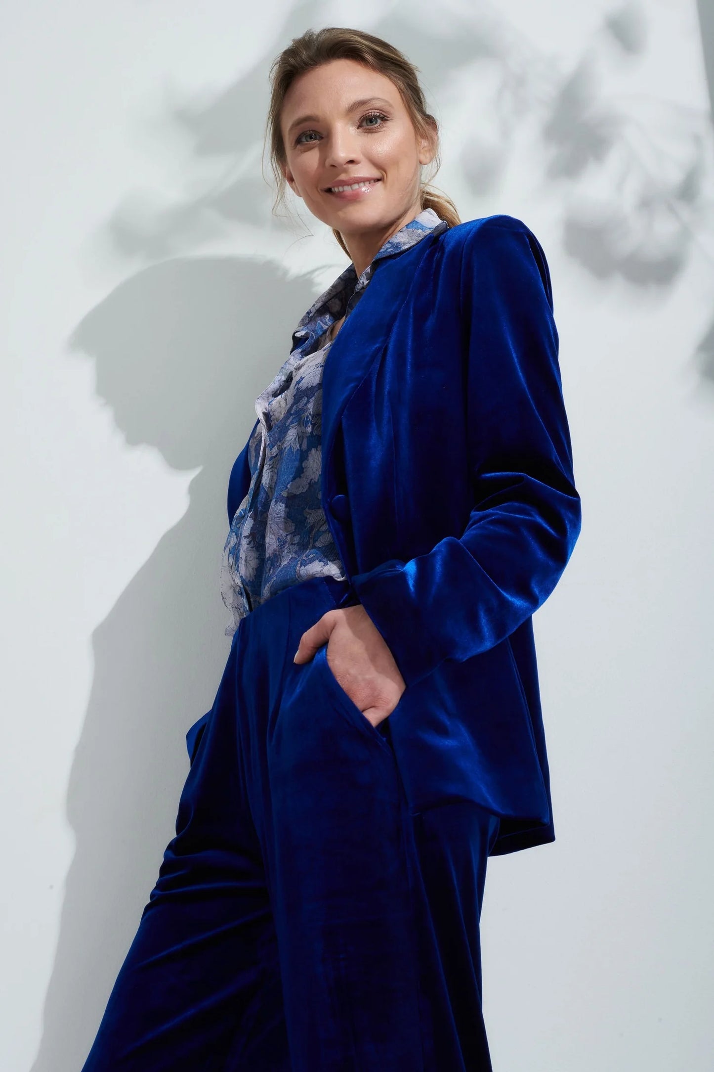 Surrey Velvet Jacket in Royal