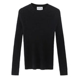 Vespa Merino Ribbed Crew in Black