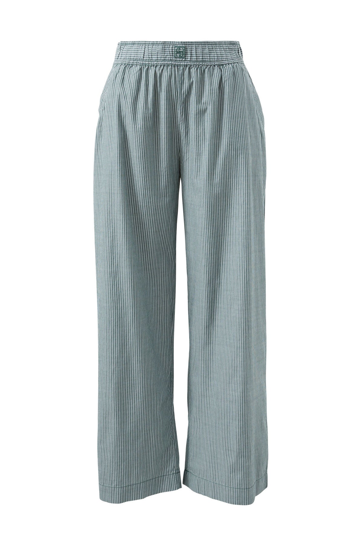 The Lounge Pant - Narrow Green Stripe