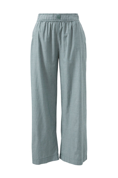 The Lounge Pant - Narrow Green Stripe