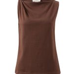 Ceres Life Tahlia Twist Strap Tank — Chocolate