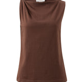 Ceres Life Tahlia Twist Strap Tank — Chocolate