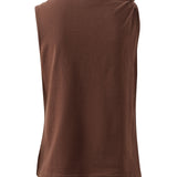Ceres Life Tahlia Twist Strap Tank — Chocolate