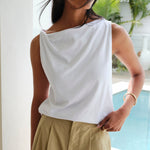 Ceres Life Tahlia Twist Strap Tank — White