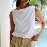 Ceres Life Tahlia Twist Strap Tank — White
