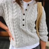 Enid Cable Knit Henley