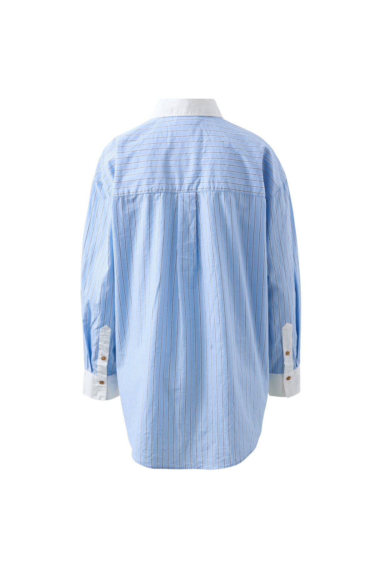 Peta Oversized Shirt in Powder Blue Stripe