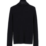 Vespa Merino Ribbed Polo in Black