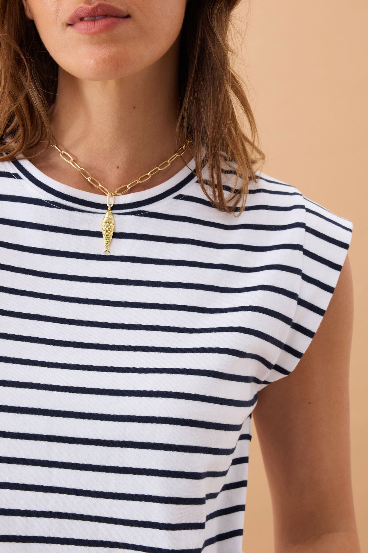 Esme French Stripe Shoulder Tee