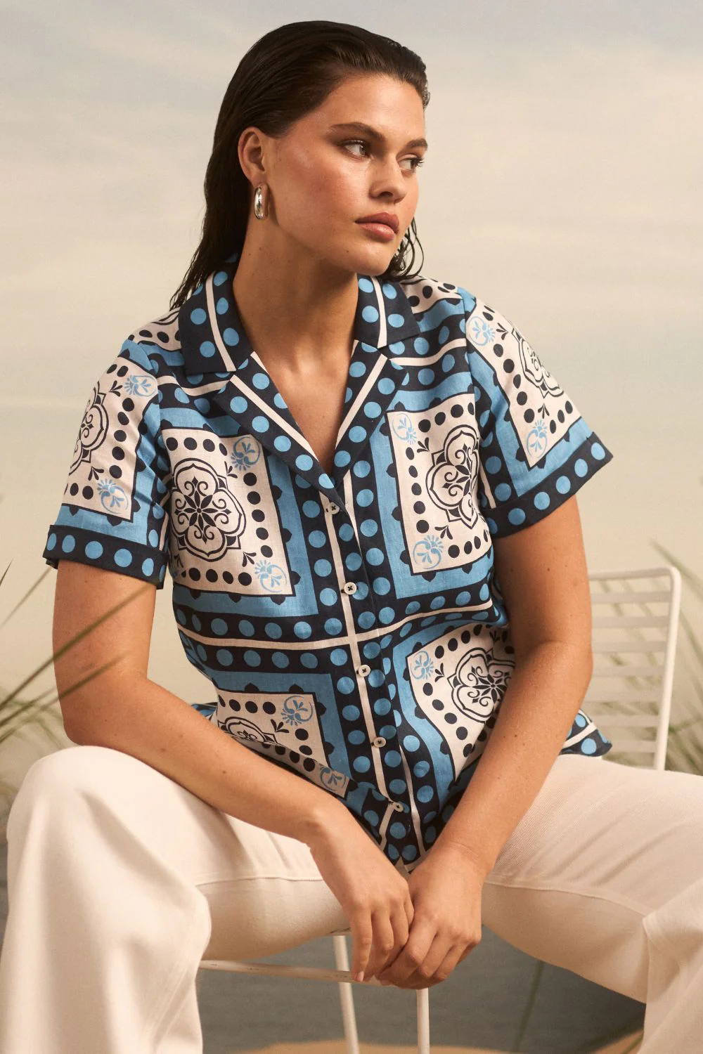 Lumen Top in Bay Scarf