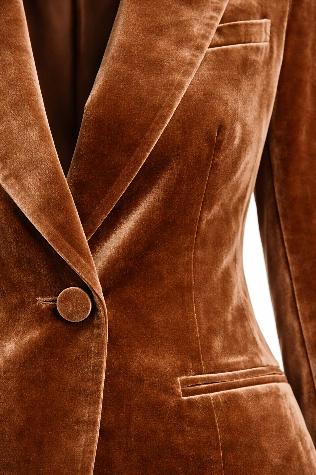 Surrey Velvet Jacket in Caramel