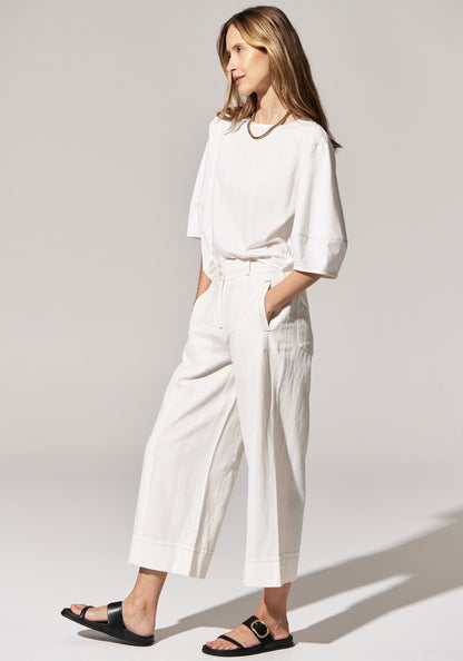 Miley Cropped Pant in White