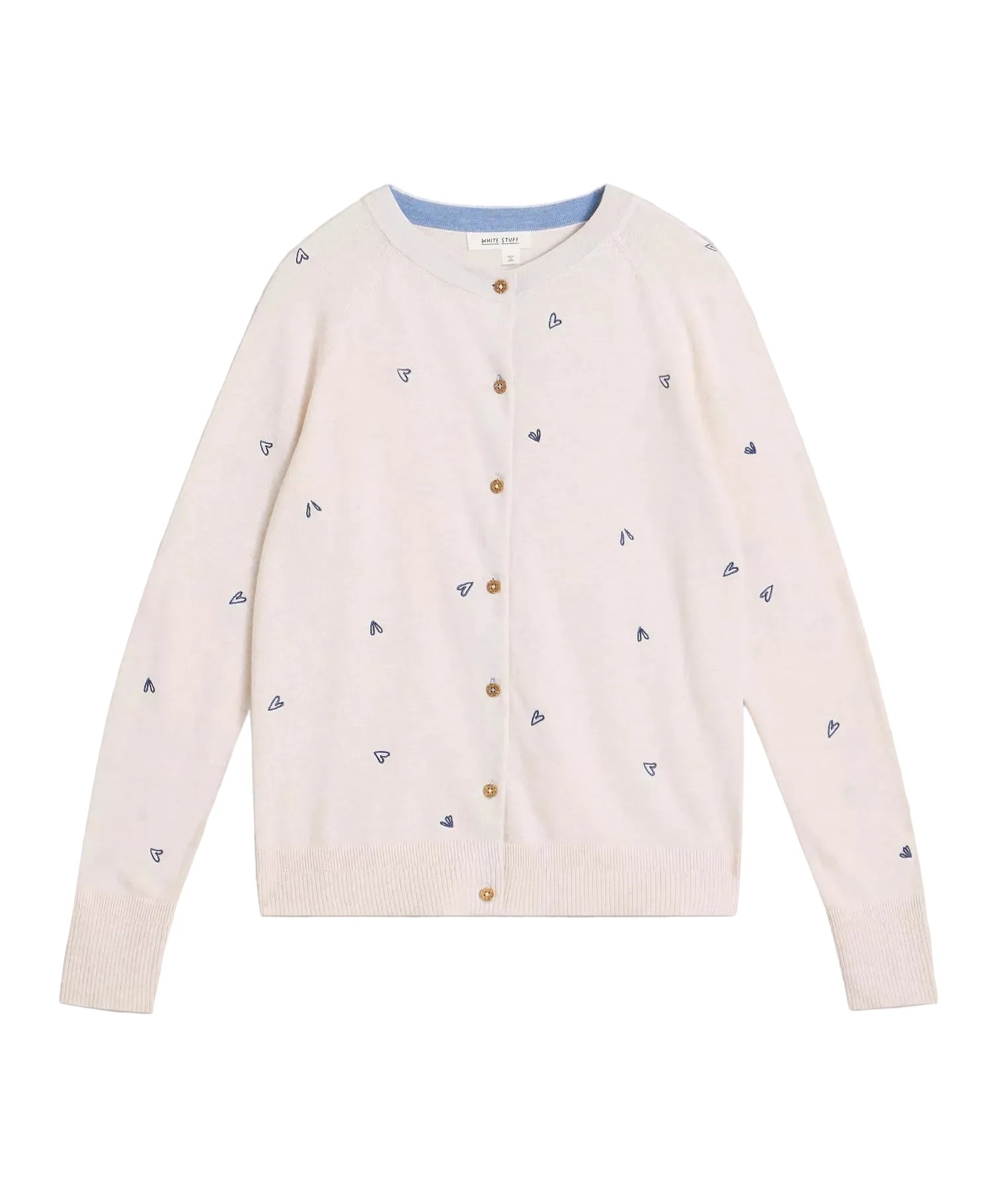 Lulu Embroidered Crew Neck Cardigan