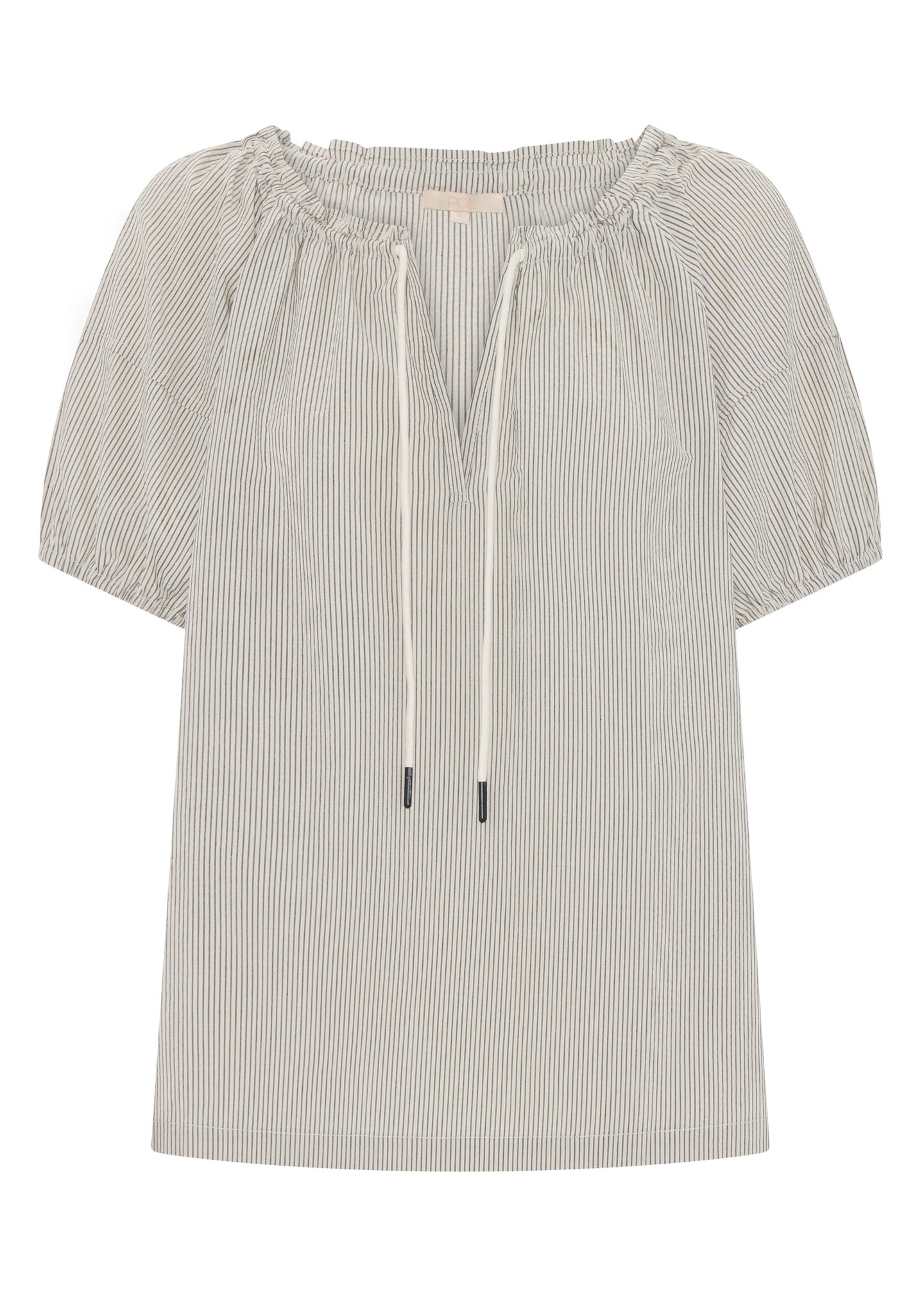 Seersucker Tie Top in Natural Stripe