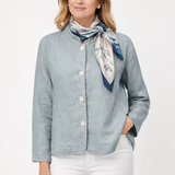 Lucca Linen Jacket in Cloud Blue