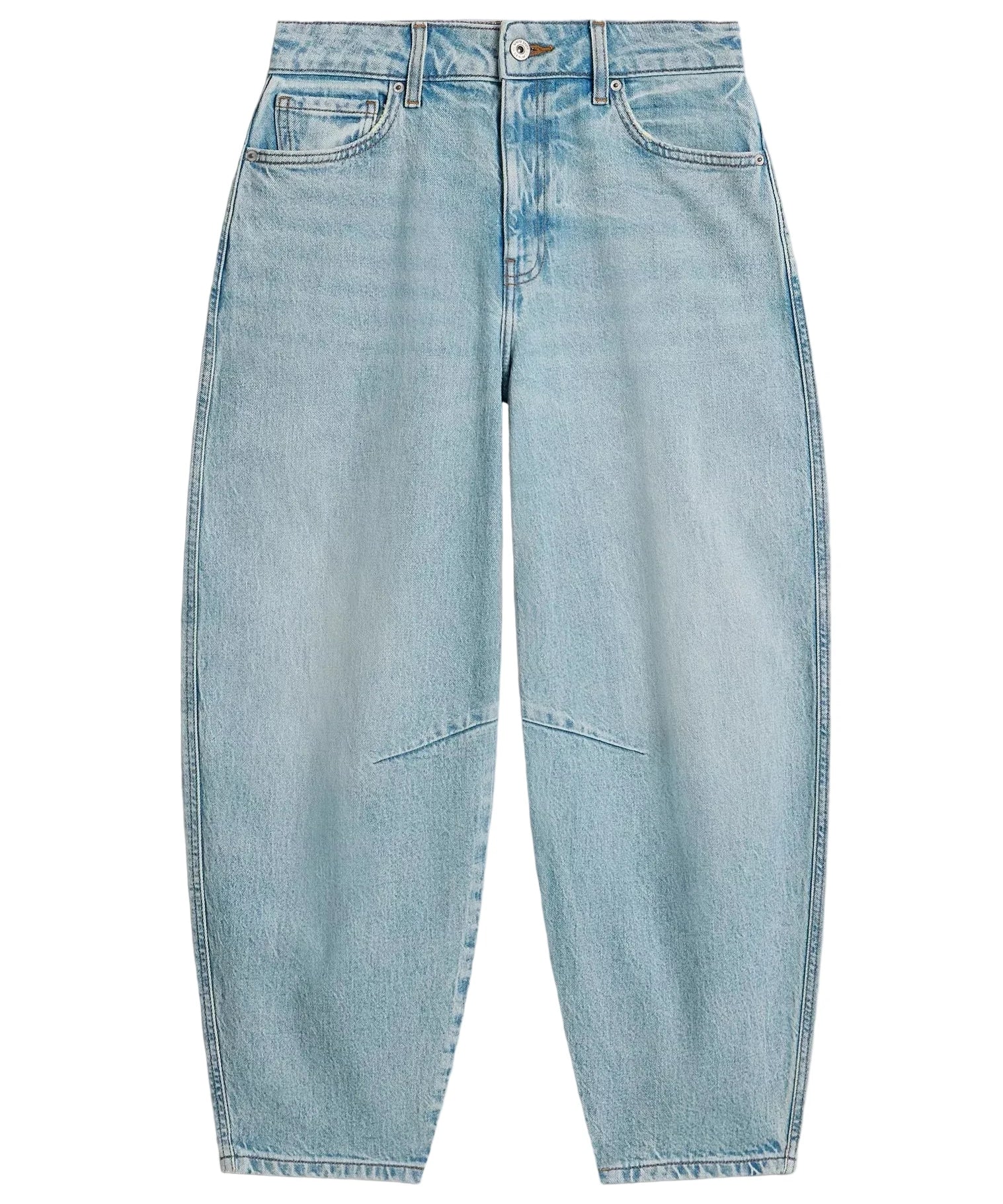 Aubrey Barrel Leg Jean in Light Denim